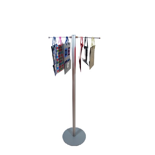Lite carrier bag stand 1200mm with 2 hangers
